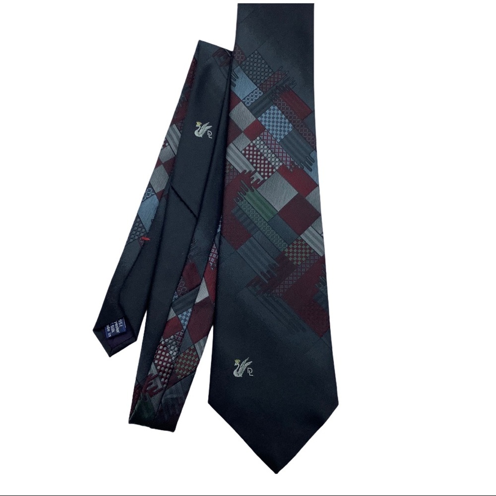 Don Loper Beverly Hills Vintage Geometric‎ Patchwork Silk Blend Tie Multicolor